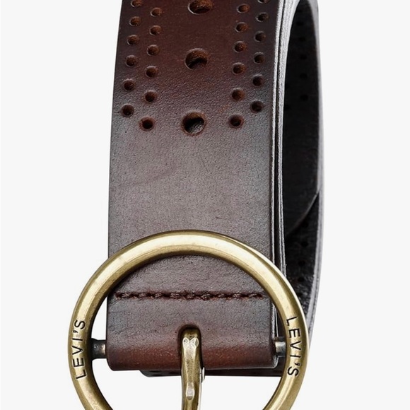 Levi\'s Women\'s Leather Multi-Perforate Fully Adjustable Belt Brown Size XL NWOT main image 4